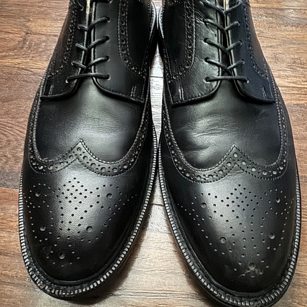 Polo by Ralph Lauren Black Leather Wingtip Dress Shoes